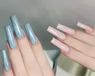【チップ長さだし】うる艶ワンカラー/✨キラキラ✨マグネットネイル
