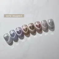 話題のハートマグネットネイル🫧
