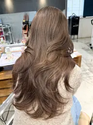 【ブリーチなしダブルカラー】イルミナライトニングカラーでブリーチしなくても透けるような透明感🪐💫