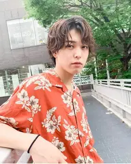 《🌐サイドが膨らむメンズ必見🌐》ダウンパーマ+カット+トリートメント