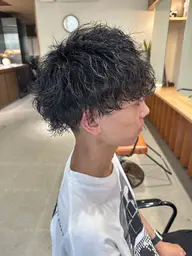 【平日限定】【新規限定】メンズカット+波巻きパーマ
