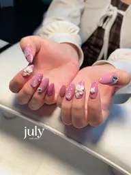 🌸3Dお花2本+ワンカラー
