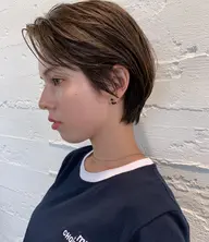 【大人気】似合わせカット➕カラー　　ハンサムショート耳かけショートミニボブマッシュショート