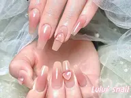 🌸SNS大人気チークネイル/チークマグネットフレンチ 8980【初回ジェルオフ無料厚み出し込み】