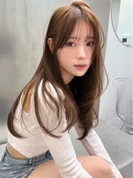 前髪➕顔周りカット🤍