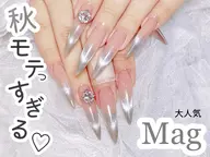 🎀🎀チップ長さだし+マグネットワンカラー+2個大きいパーツ🎀🎀6500【ジェルオフ無料ケア込み】
