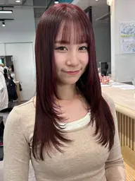 【小顔効果❤️】レイヤーカット+うるツヤカラー+保湿トリートメント