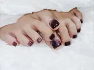 人気NO.1 Foot★フットジェルネイル親指アート【丁寧な甘皮ケア付き】¥5800