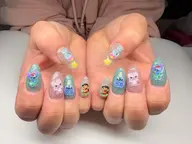 🌼チップでの長さだし10本シンプルデザインやり放題【オフ+500円】【パーツ込み】
