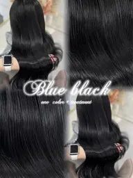 暗髪ワンカラー🐈⬛🖤+ 1 step treatment + 炭酸マーブ付き🫧
