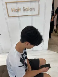 縮毛矯正+メンズカット