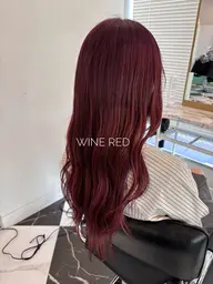 🍒秋っぽワインレッドカラー🍇ダブルカラー➕選べるトリートメント【ロング料金なし】