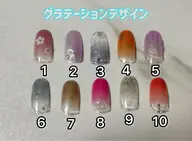 (オフあり)グラデーション＋写真アート2本付0円
