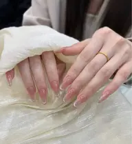 「モデル練習」チークネイル+マグネットフレンチ🧲 オフ無料
