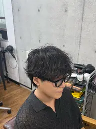 メンズカット➕波巻きパーマ