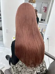 【ブリーチなしで柔らかい色味に】ダブルカラー+2stepトリートメント