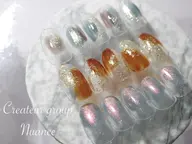 Nail＊ハンド💅🤍ウル艶ニュアンス定額アート（ドライケアオフ込み）