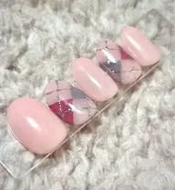 ジェルオフ無料⭐︎アーガイルネイル ⚠️フットの場合は➕1000円