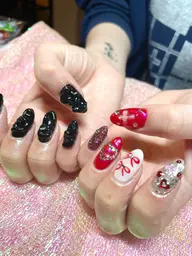 アートコース〜鬼(オニ)〜 *ストーン・アクリルパーツのせ放題、シール・シェル・ホロOK、ジェルアート6本まで可*
