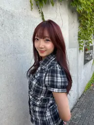 🍒初カラー・ベースが暗めの方🍒ブリーチなしダブルカラー＋2STEPトリートメント（レッド/オリーブ/ラベンダー）