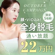 全身脱毛(顔VIO込み)通い放題 22万円