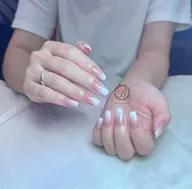 ( チップ長さ出し10本込み)ミラー🪞❣️グラデーション❗️💎10本の指のネイルポリッシュデザイン.