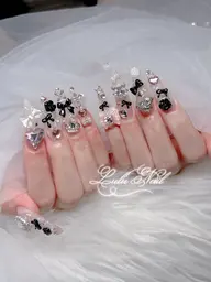 チップ長さだし10本🎀ワンカラーorフラッシュ💍パーツつけ放題
