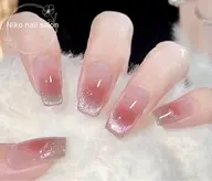 【2級持ち研修ネイリスト】【じゅわっと血色感♡うる艶チークマグネット】チーク×マグネットネイル¥3990