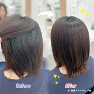 ✨湿気に負けないツヤ髪へ✨ 縮毛矯正(全体) M:+550円 L:+1,100円
