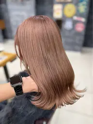 【ご新規様人気◎】透明感似合わせワンカラー🩵🩷ミディアムorロング＋1,000円🙇　暖色カラー/赤み消し/韓国風