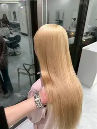 【ブリーチ縮毛矯正👀】メンテナンスカット+酸性縮毛矯正+最高級髪質改善トリートメント+TOKIOトリートメント