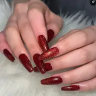 ‼️期間限定【HAND】オフありチップ長さ出し10本+マグネット/ラメ