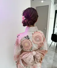 浴衣着付け+ヘアセット🍨🤍