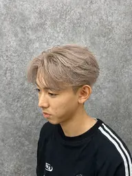 骨格カット+ダブルカラー+トリートメント#センターパート#マッシュ#韓国