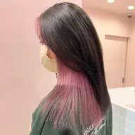 💜インナーカラー(フェイスフレーミング、イヤリングカラーも可能)💜ブリーチ➕カラー➕2stepトリートメント