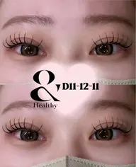 🎀＆healthy まつ毛パーマ＋エクステ100本🎀束感仕上げ