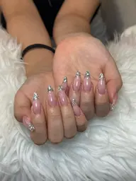 【チップ長出し10本】フレンチ/ガラスフレンチネイル💅