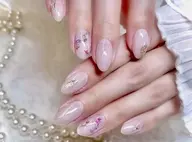 💖お得💖【オフなし 華やかさ◎ 1本手描きフラワーアート¥4800】2回目以降+¥1100🌟 オフィスネイルにも✨