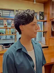 【👔ビジネスマンにオススメ👔】似合わせメンズカット+ジェントルマンパーマ+眉カット+クレンジングシャンプー