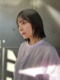 ぱっつとボブ叶えます✨ボブカット+つやつや縮毛矯正