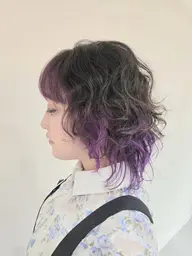 インナー(イヤリング)カラー (ブリーチ+オンカラー)