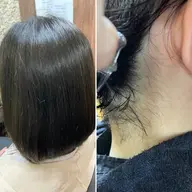 美髪矯正+襟足光脱毛