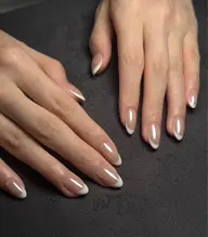 【ハンド】フレンチroガラスフレンチ✨オフなし🎀パーツ2個付き‼️