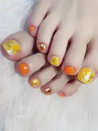 【オフ込み オフ無料ソフトジェル 】🦶フットネイル定額デザイン