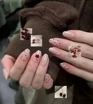 🎀 [自爪] 100分以内: シンプルデザイン⚪︎オフィスネイル