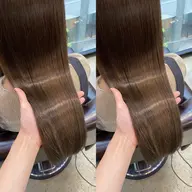 🫧【艶もカラーも】カラー＋艶髪ストレート