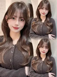 【人気No.1】🍒盛れる顔周り韓国レイヤー×透明感カラー🇰🇷＋保湿トリートメント🫧