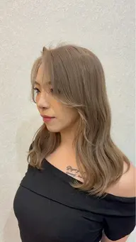 平日限定🌟神質感•透明感Wカラー🌈ケアブリーチ+小顔カット+補修トリートメント🫧【撮影モデル】