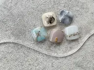 【🌧6月限定お値下げ✨️】フット💅💎✨親指アートオフなし🎨🎀
