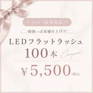 【🫧口コミ投稿限定🫧】LEDフラットラッシュ100本 ¥5500☁️韓国束感仕上げ可☁️
